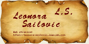 Leonora Sailović vizit kartica